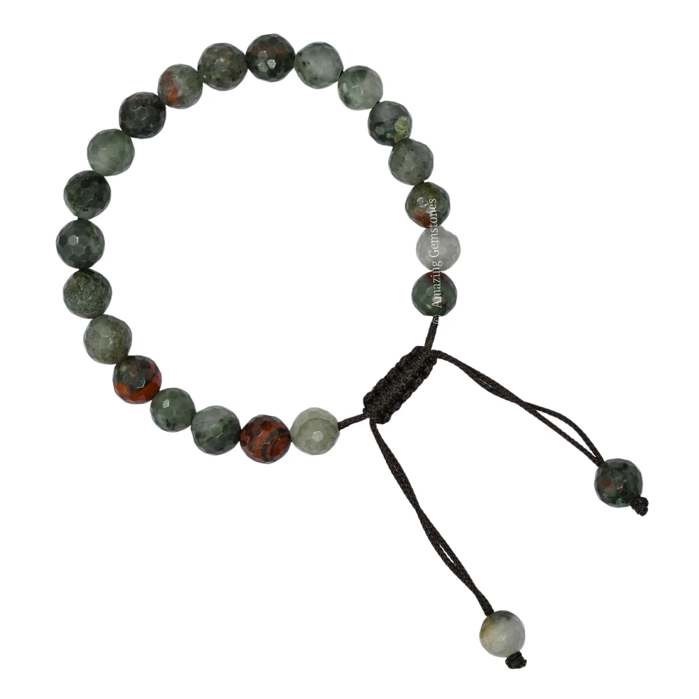 African Bloodstone Bracelet (Faceted-Adjustable)