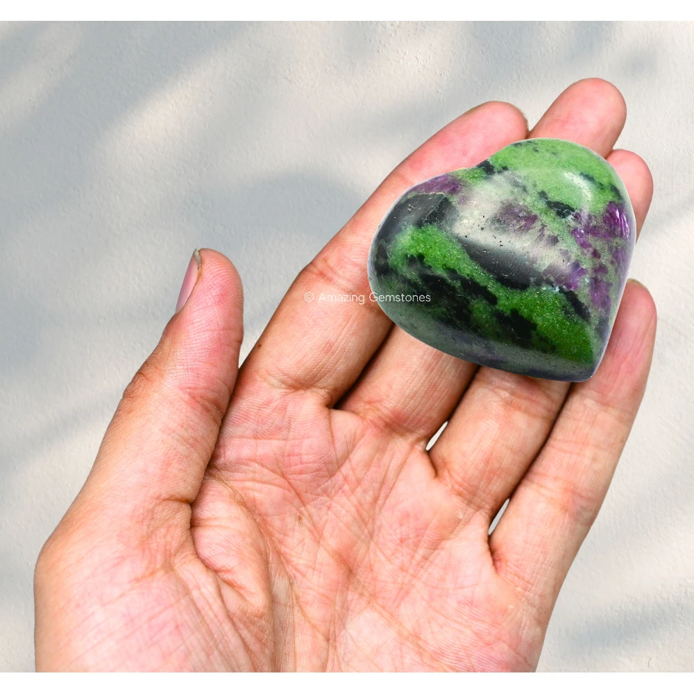 Ruby Zoisite Heart