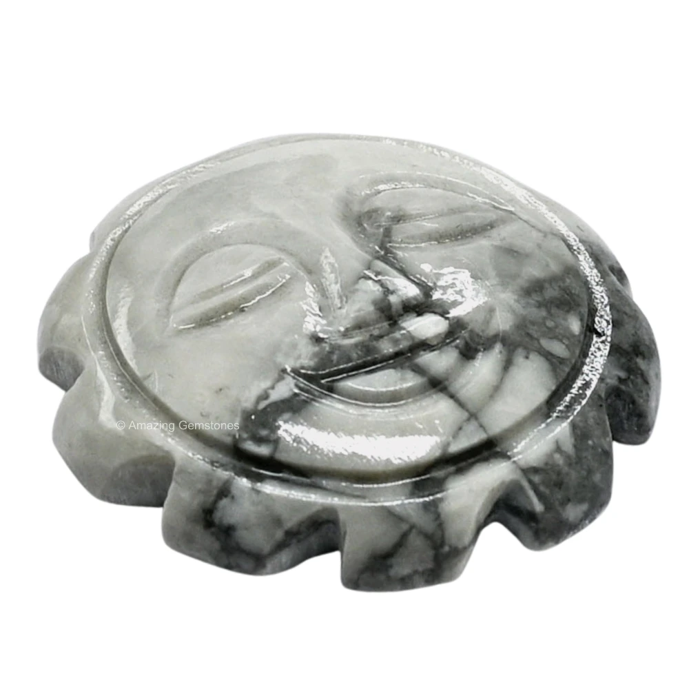 Howlite Crystal Sun Face