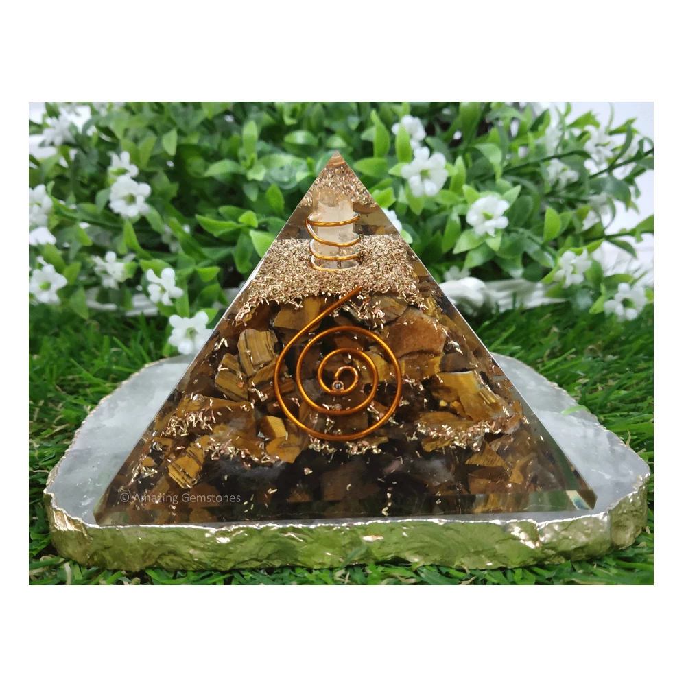Tiger Eye Orgone Pyramid