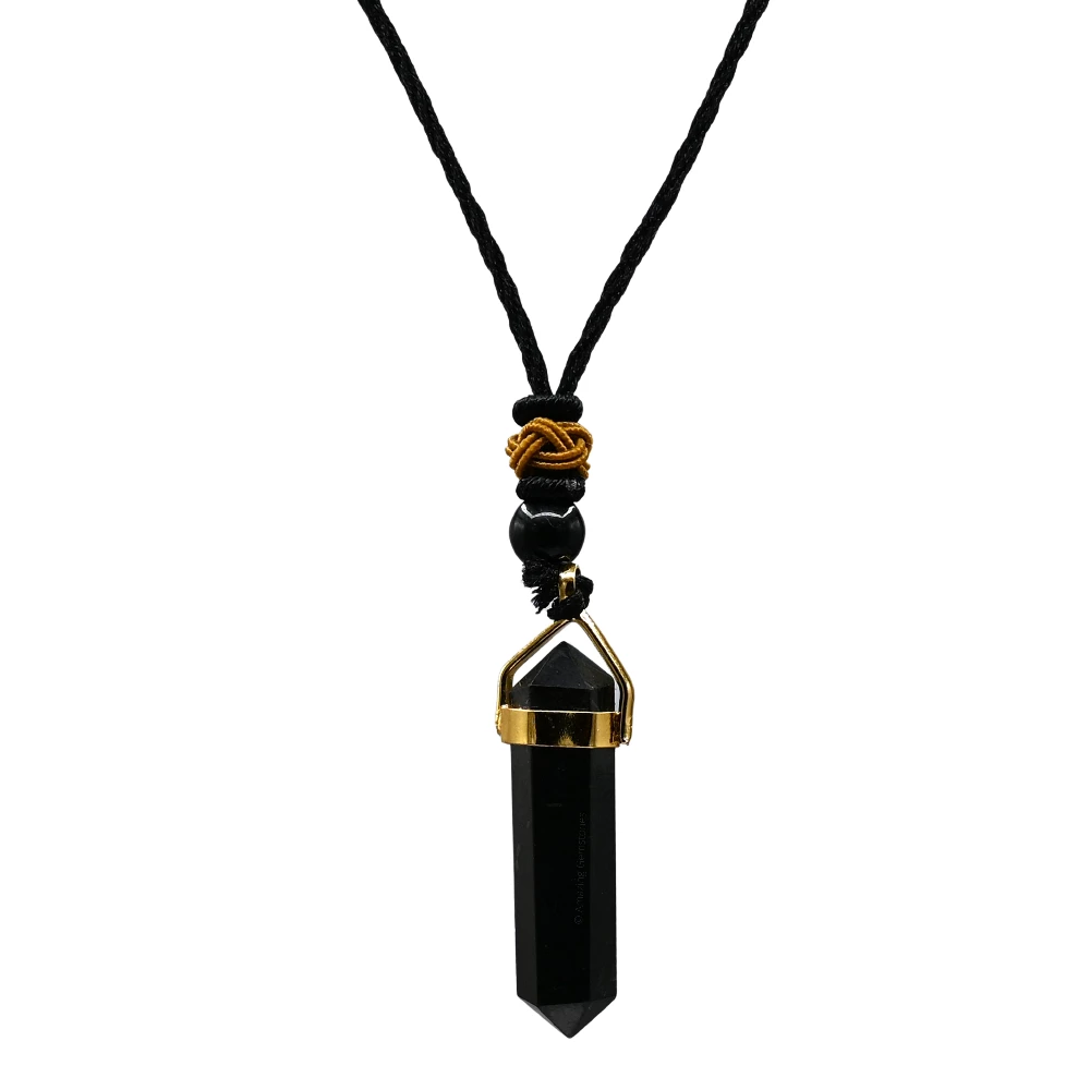 Shungite Necklace - Double Point Pencil