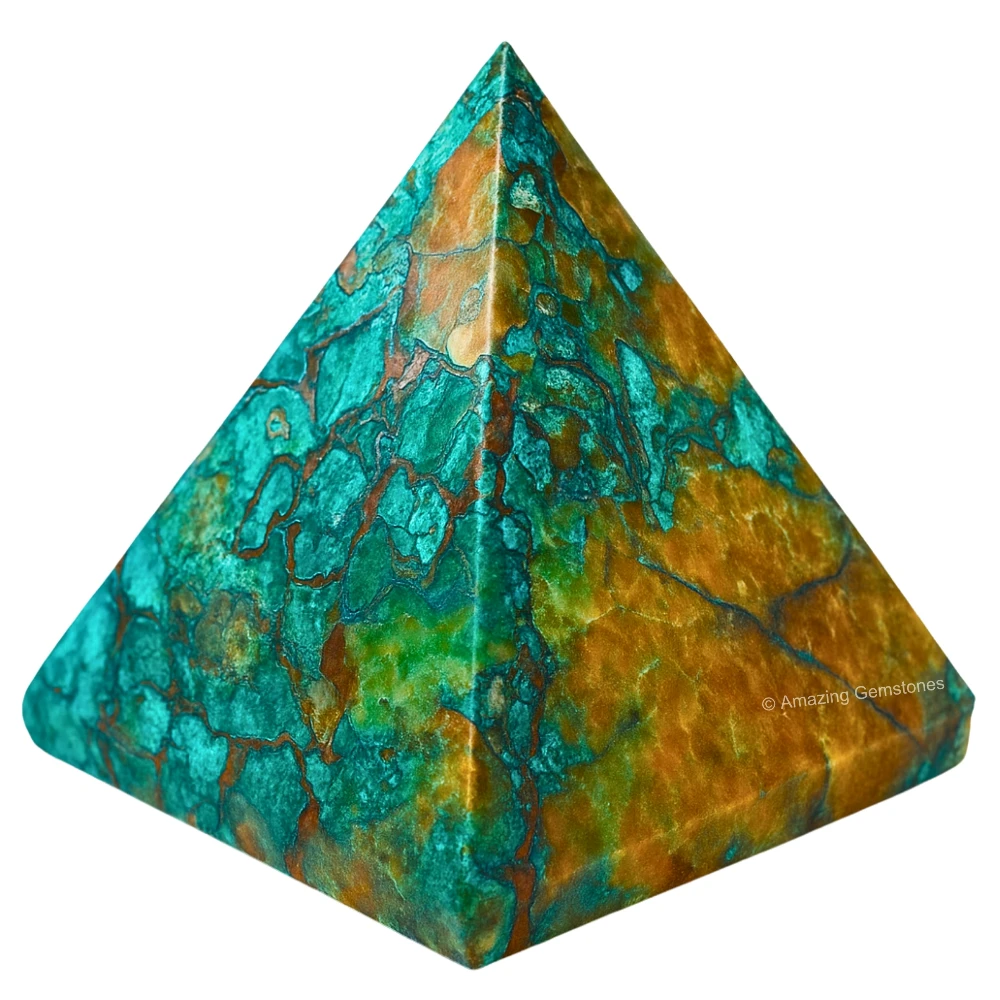 Chrysocolla Pyramid (1 Inch)