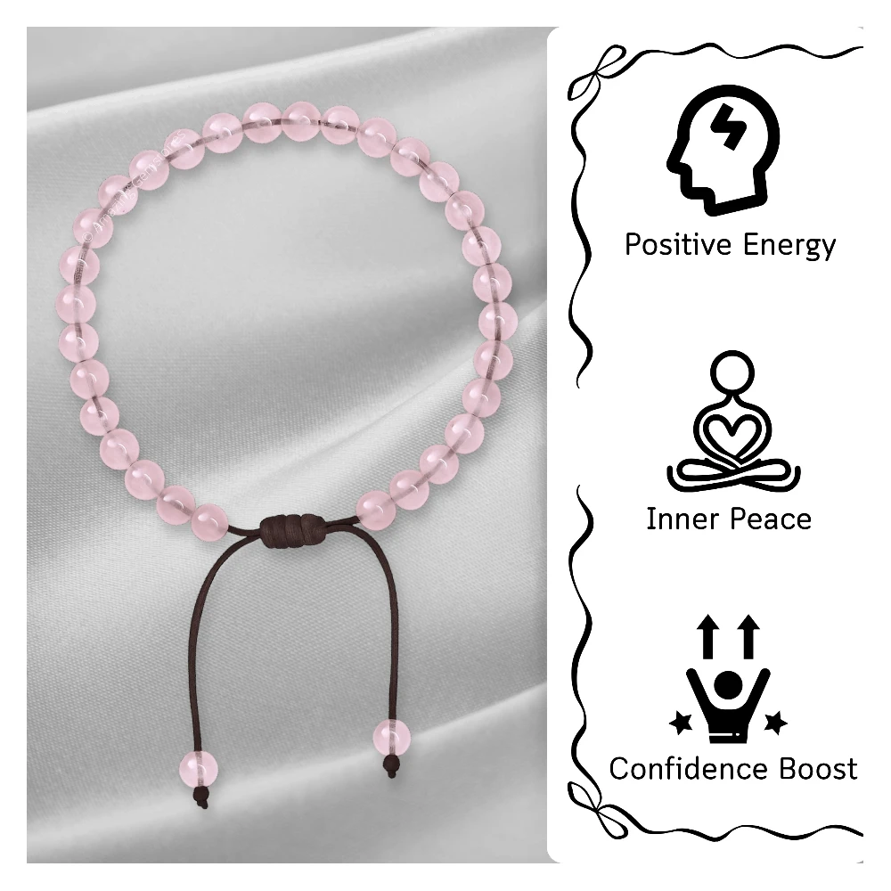 Rose Quartz Anklet (Without Knot)