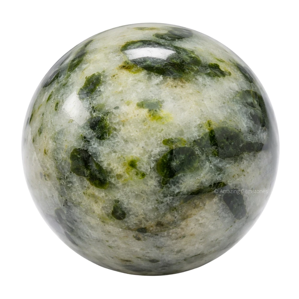Green Tourmaline With Quartz Sphere