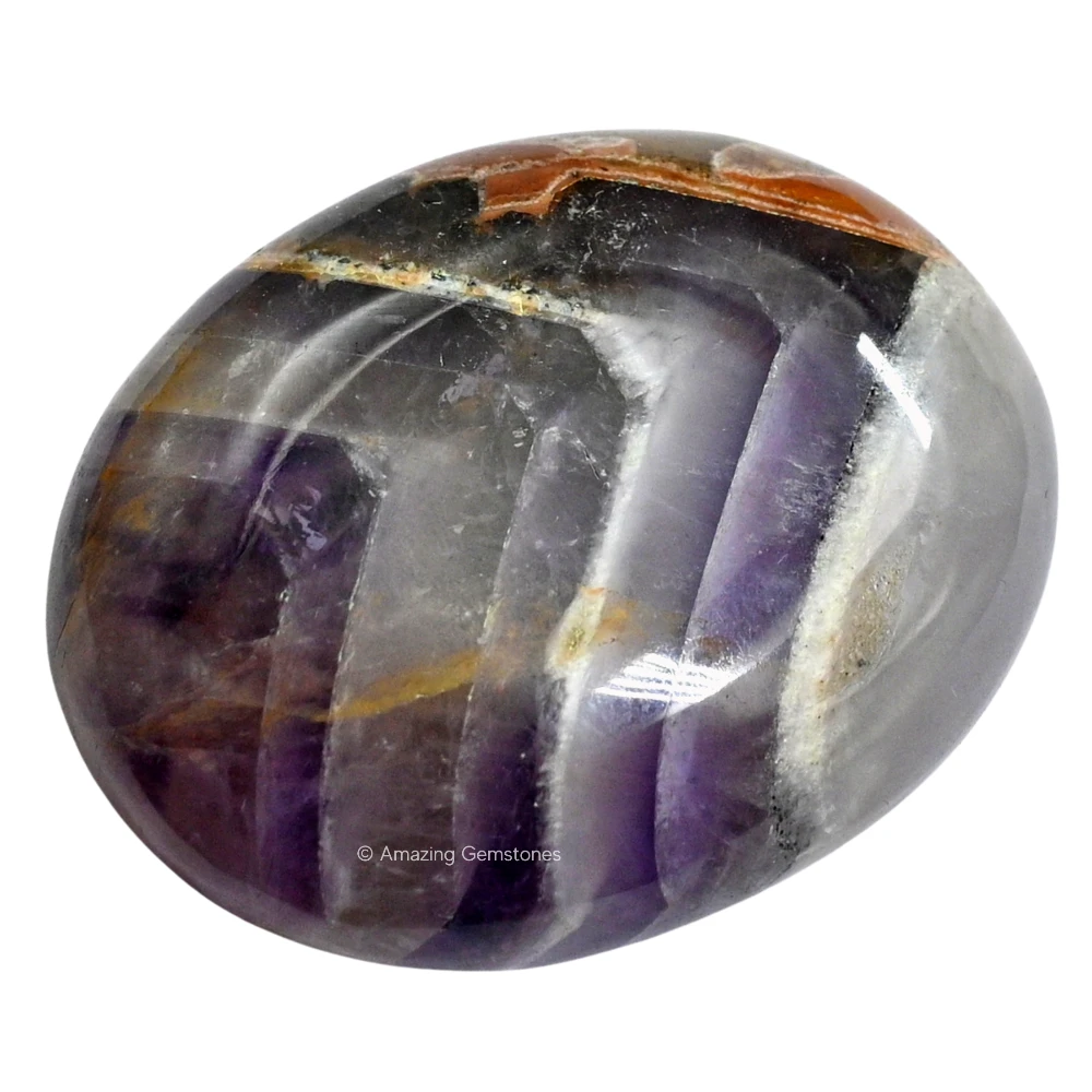 Amethyst Chevron Palm Stone