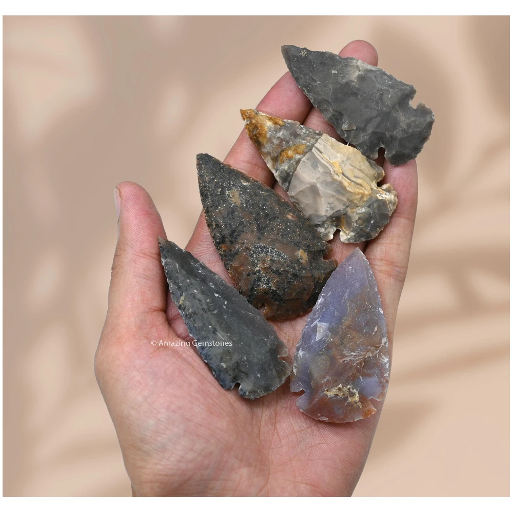 Fancy Jasper Crystal Arrowhead - 2" to 3" (5 Pieces)