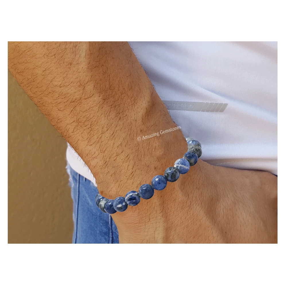 Sodalite Bracelet (Faceted-Stretchable)