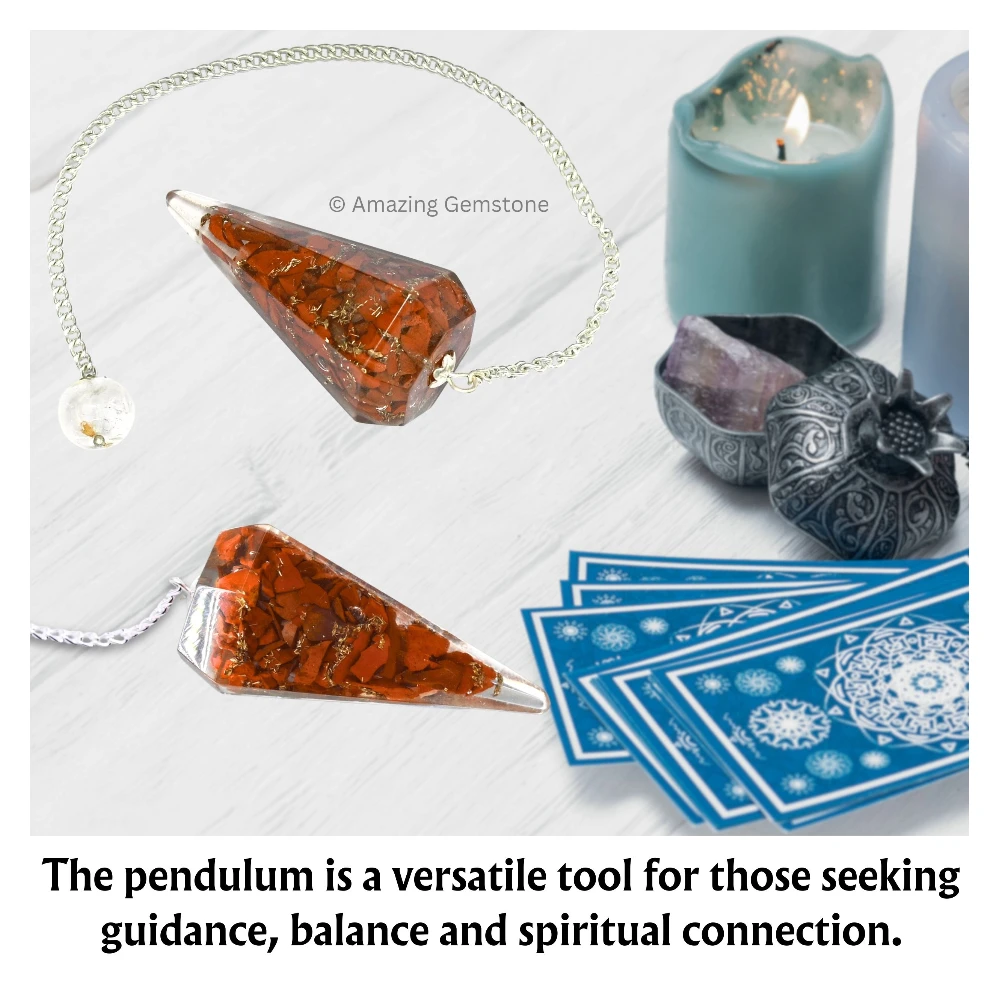 Red Jasper Orgone Pendulum