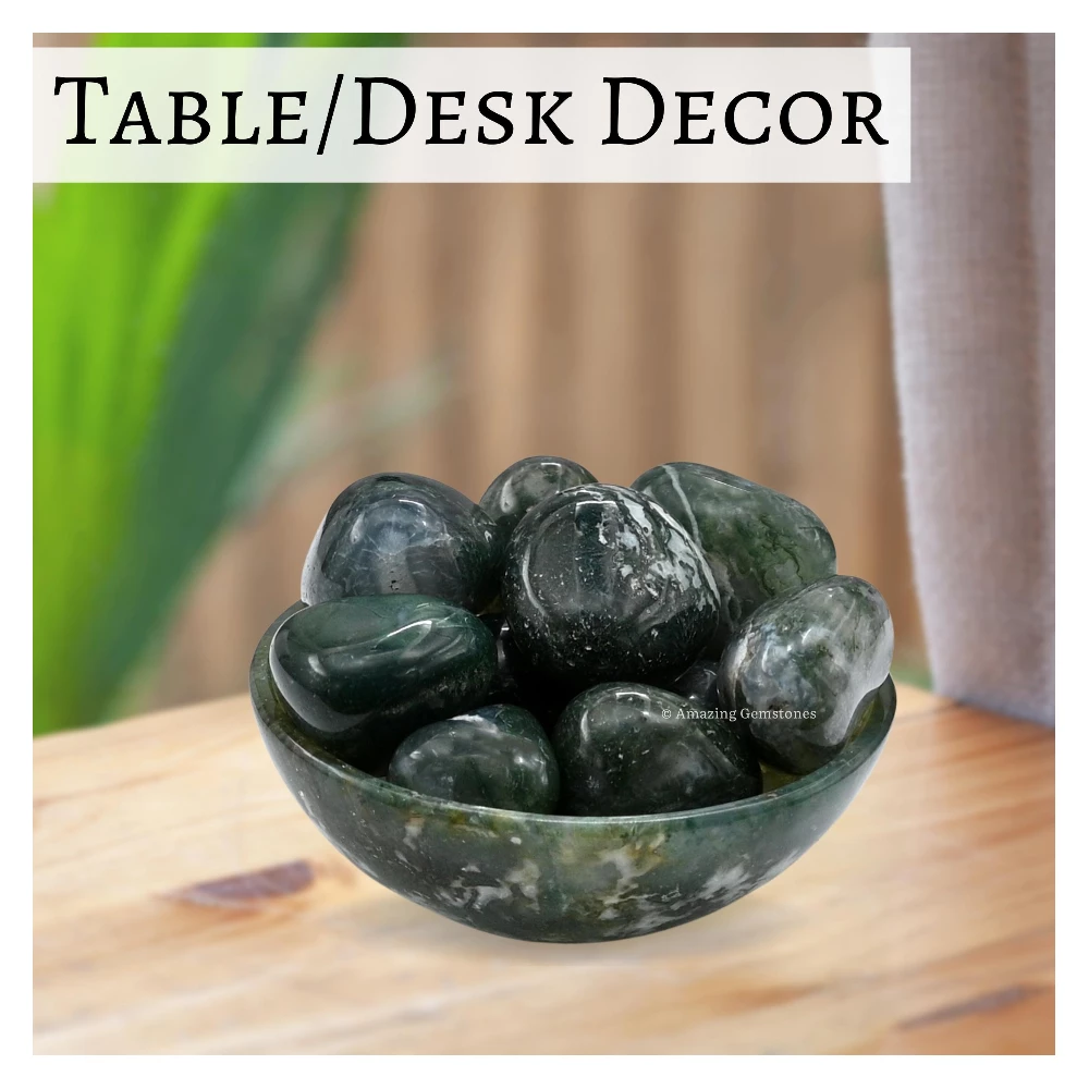 Tumbled Moss Agate Crystals Stones (1000+ Carats)