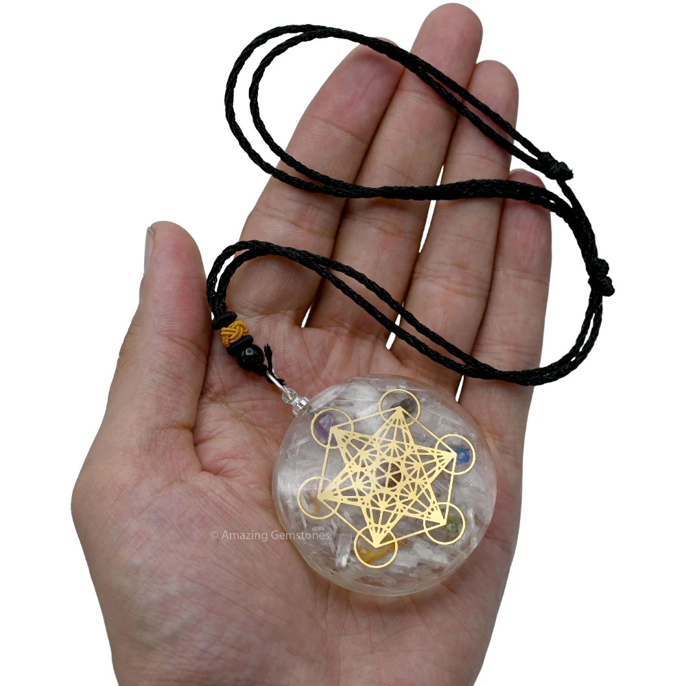 Selenite Orgone Necklace - Metatron