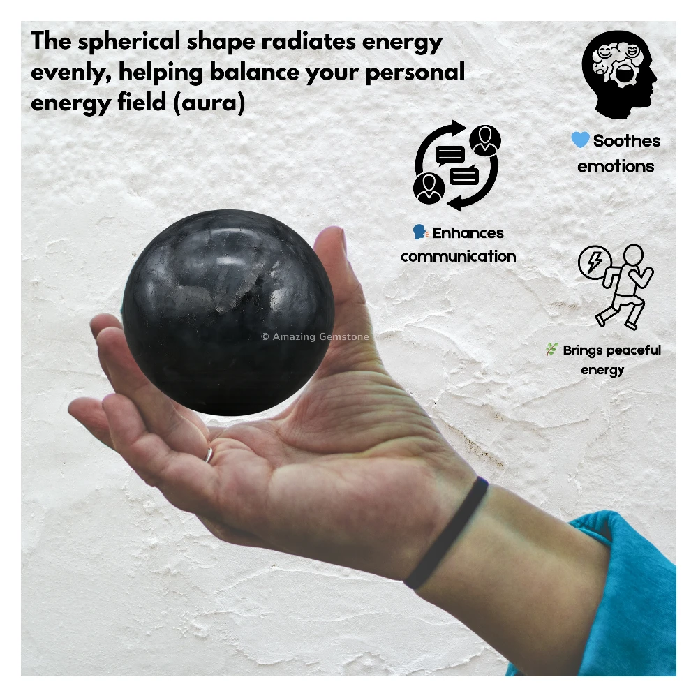 Larvikite Sphere (2 Inch)