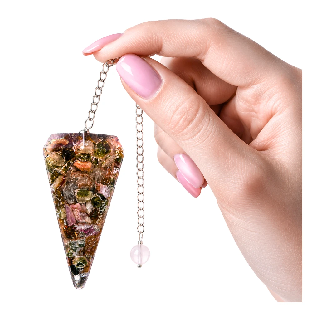 Multi Tourmaline Orgone Pendulum