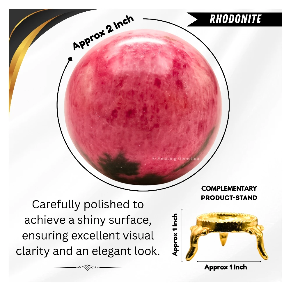 Rhodonite Sphere (2 Inch)