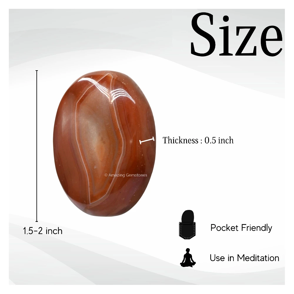 Carnelian Palm Stone