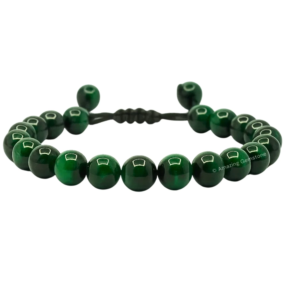 Green Tiger Eye Bracelet (Adjustable)