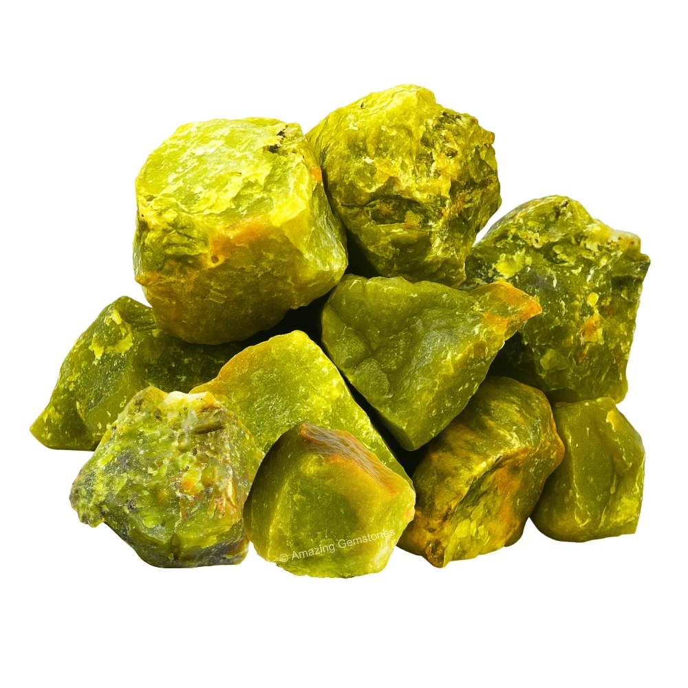 Green Opal Raw Crystals (5 Pieces)