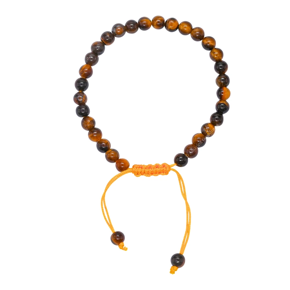 Tiger Eye Healing Crystal Bracelets - 6mm Beads (Adjustable)