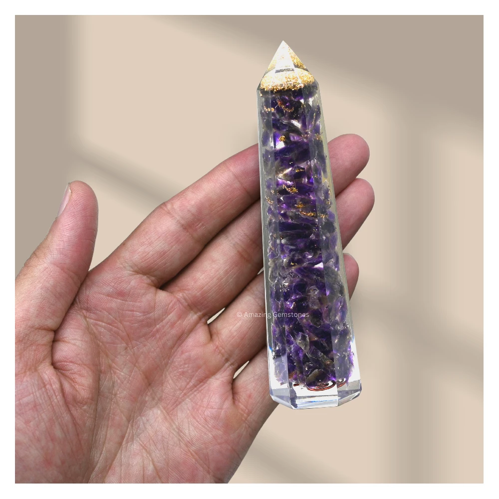 Amethyst Orgone Tower (4.5 Inch)
