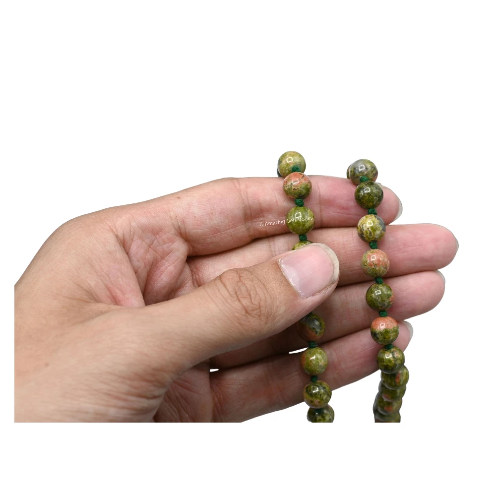 Unakite Mala (Hand Knotted)