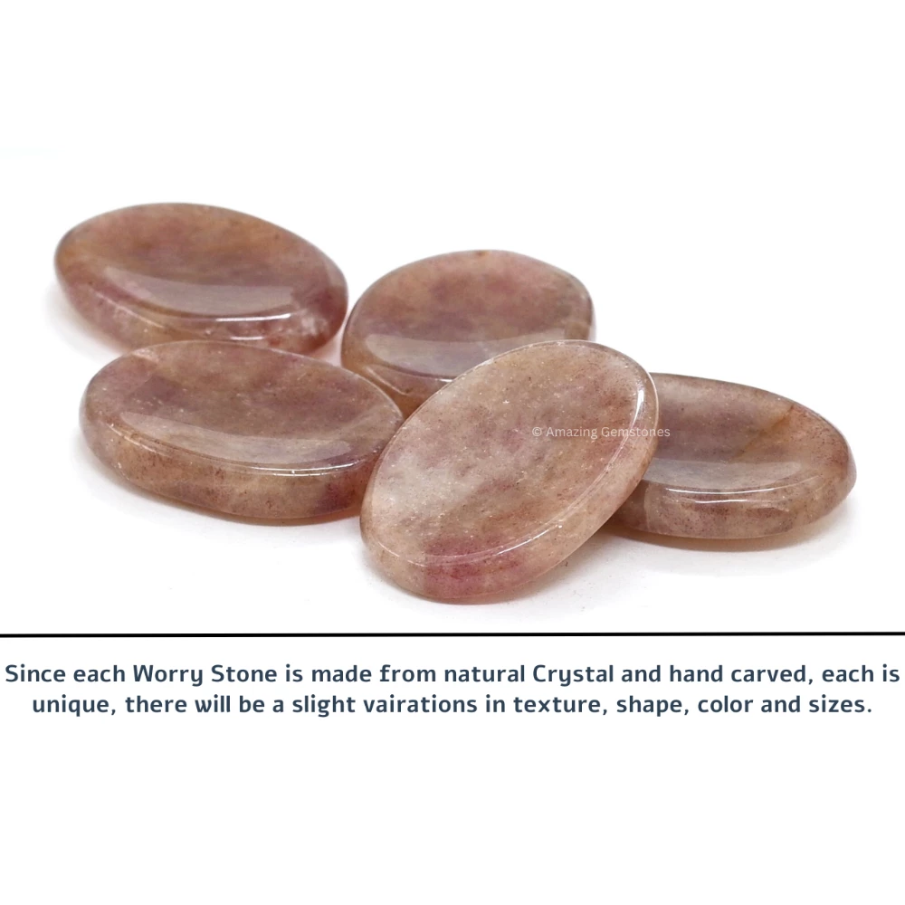 Strawberry Quartz Worry Stone