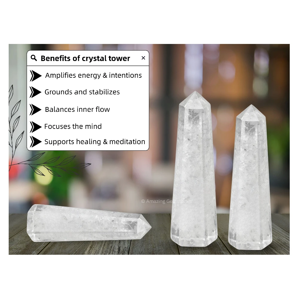 Clear Quartz Tower (3-4 Inch)