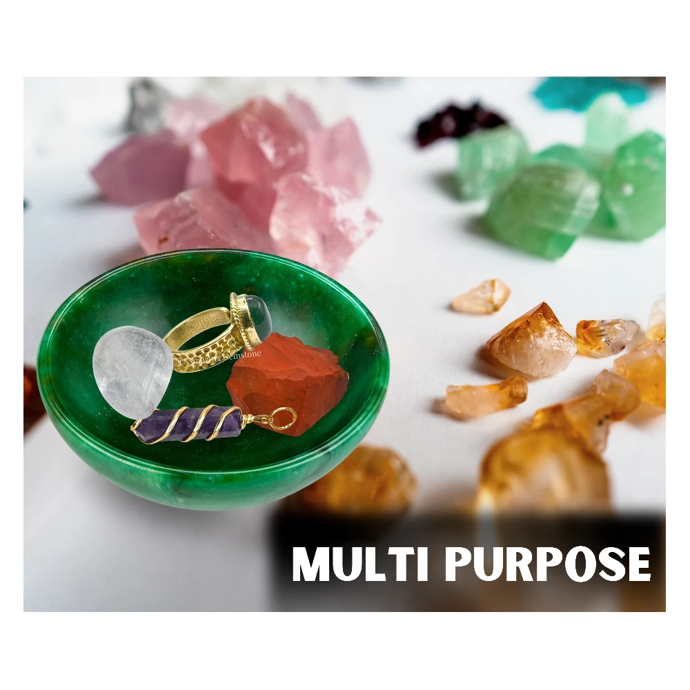 Dark Green Aventurine Crystal Bowl - 3 Inch