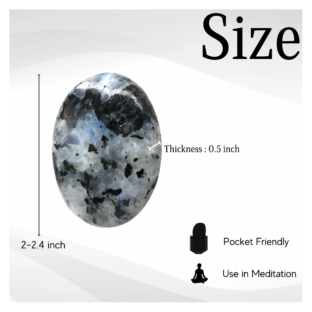 Rainbow Moonstone Palm Stone (Large)