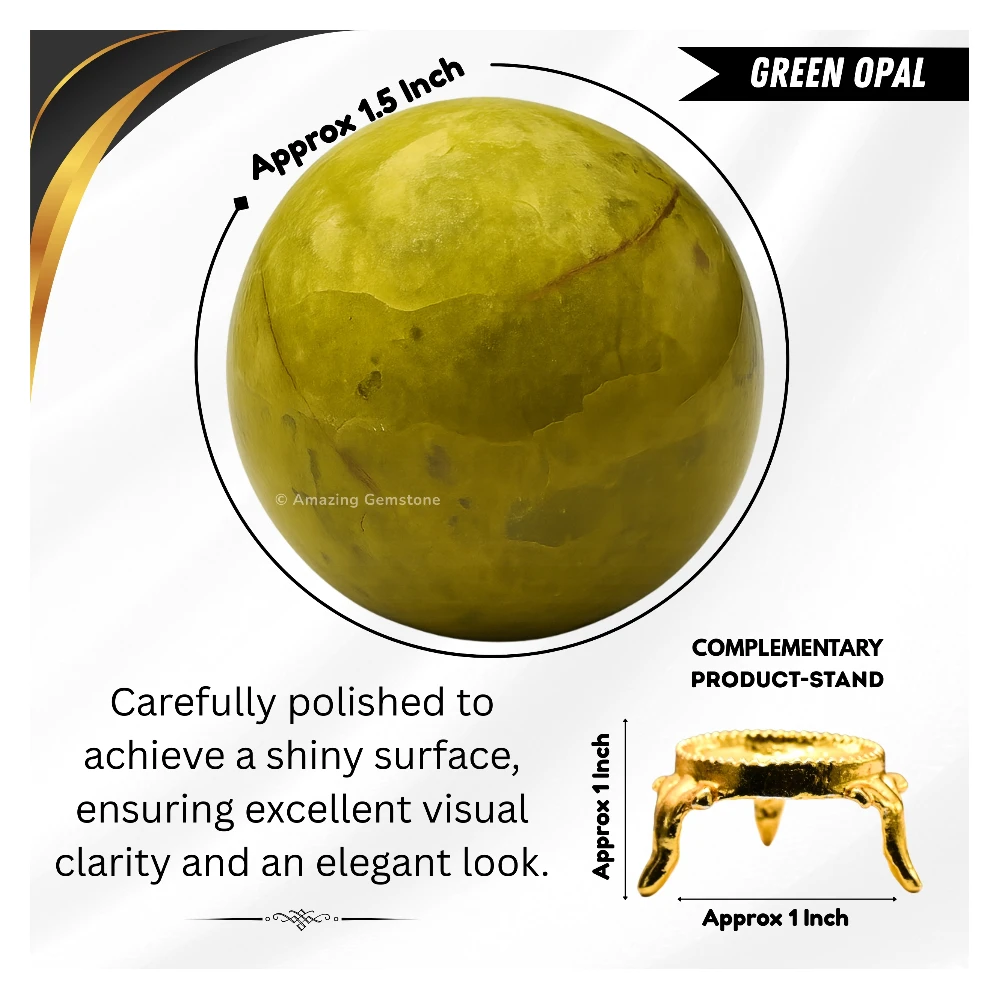 Green Opal Sphere (1.5 Inch)