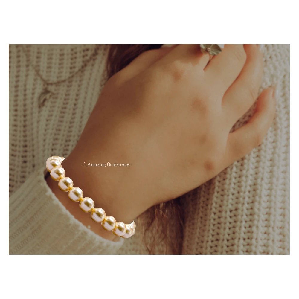 Yellow Pearl Bracelet (Strechable)