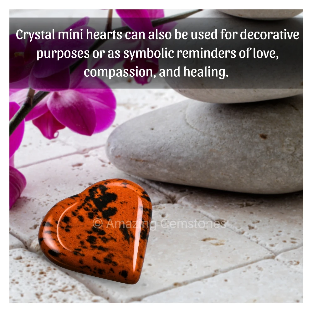 Mahogany Obsidian Heart (Pack of 2)
