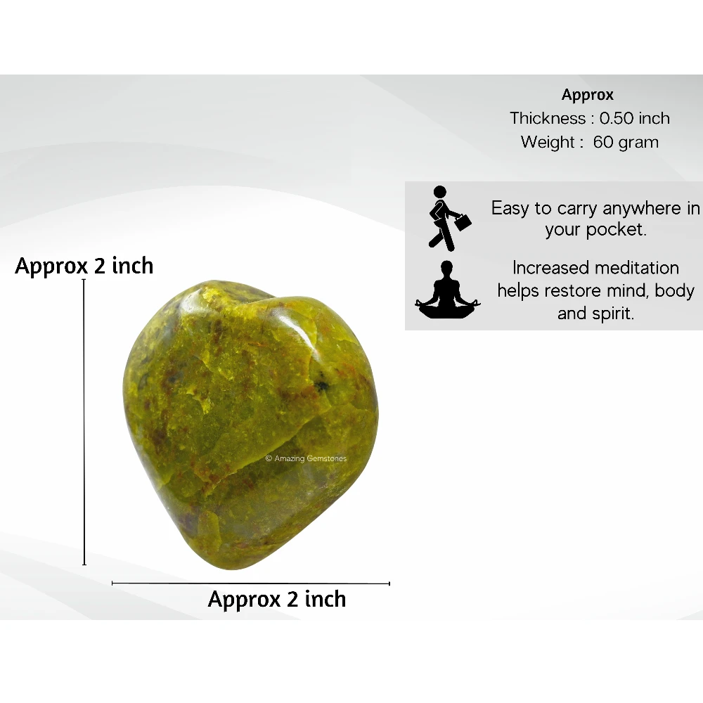 Green Opal Heart
