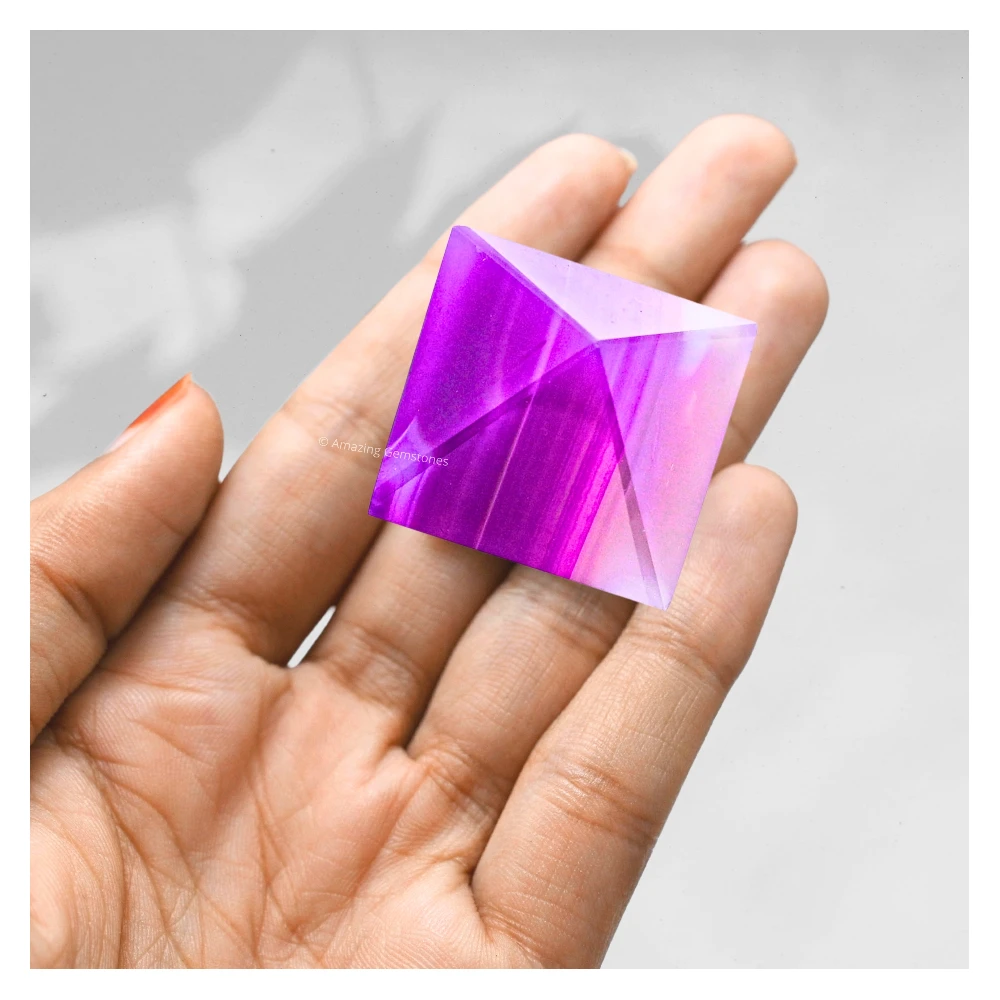 Pink Onyx Pyramid (1 Inch)