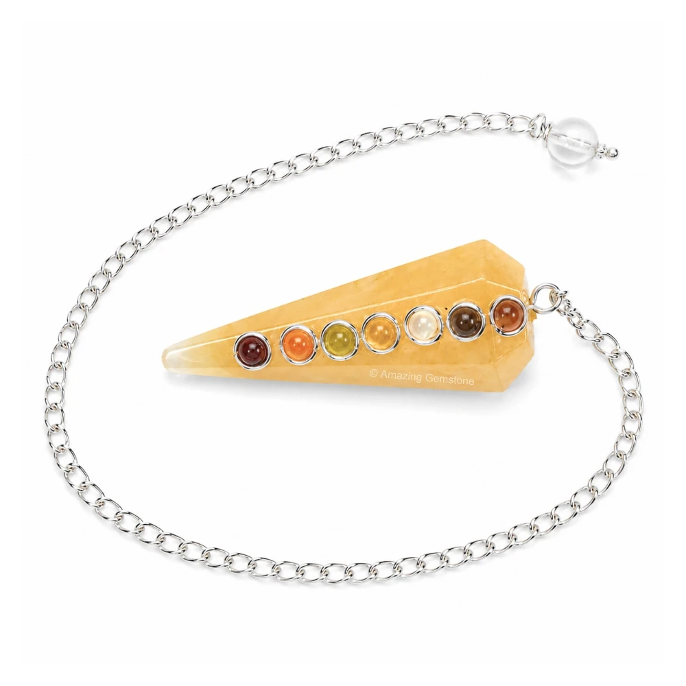 Yellow Aventurine Chakra Crystal Pendulum