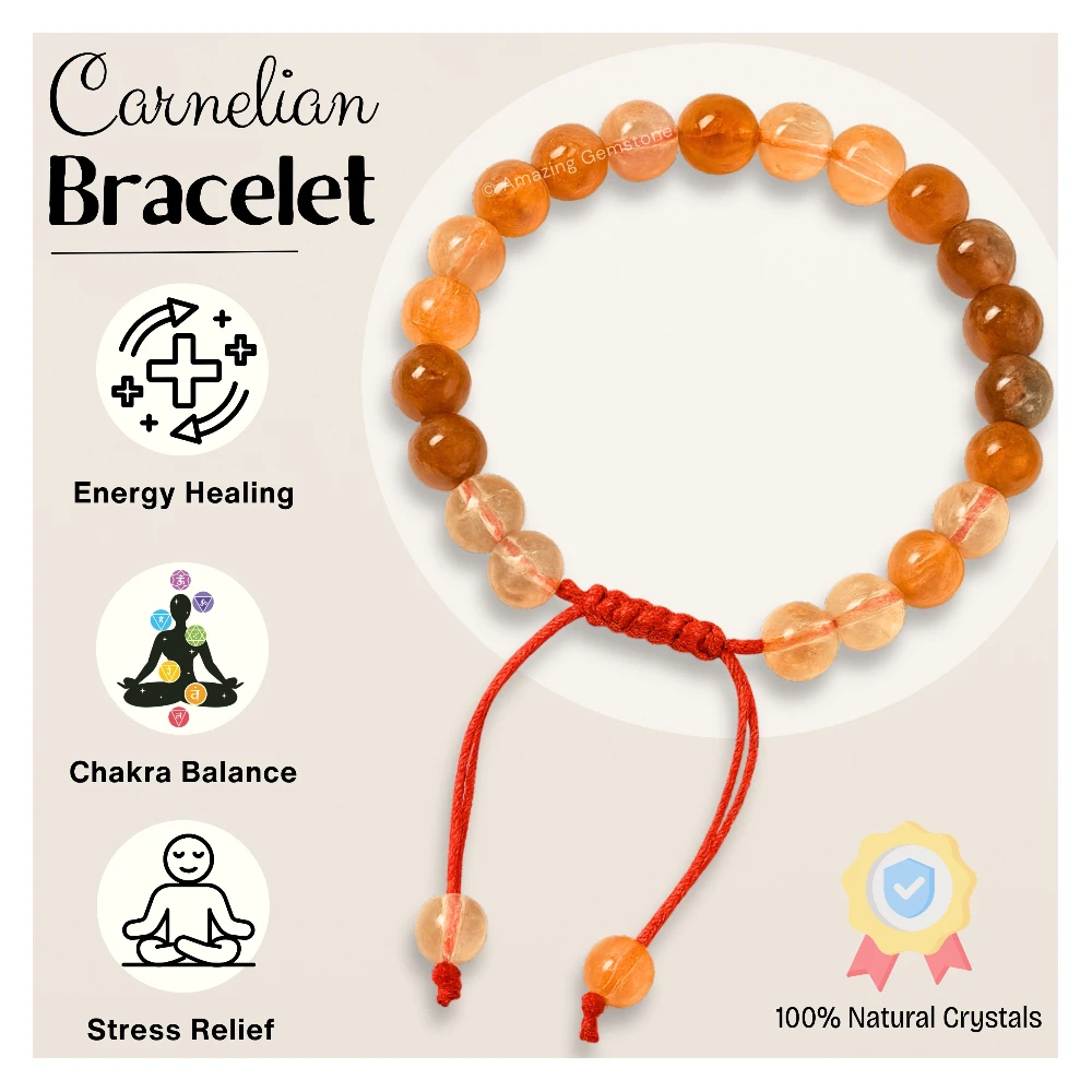 Carnelian Bracelet (Adjustable)