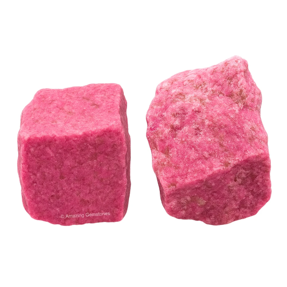 Thulite Raw Crystals (2 Pieces)