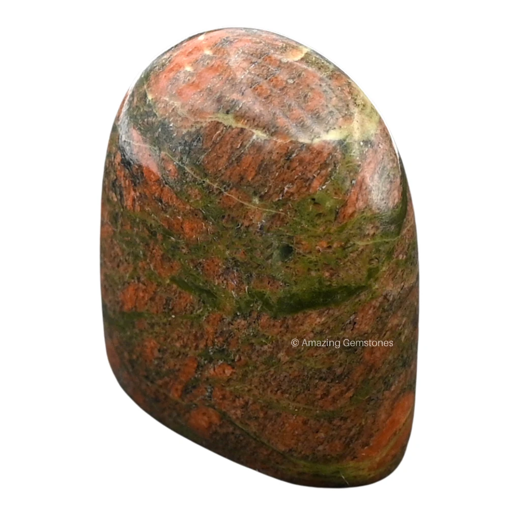 Unakite Standing Palm Stone (Regular)