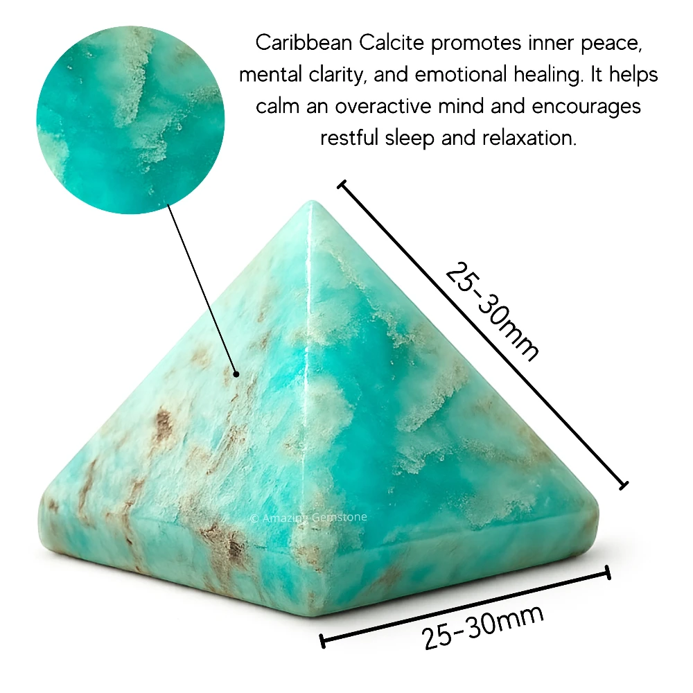 Caribbean Calcite Pyramid (1 Inch)