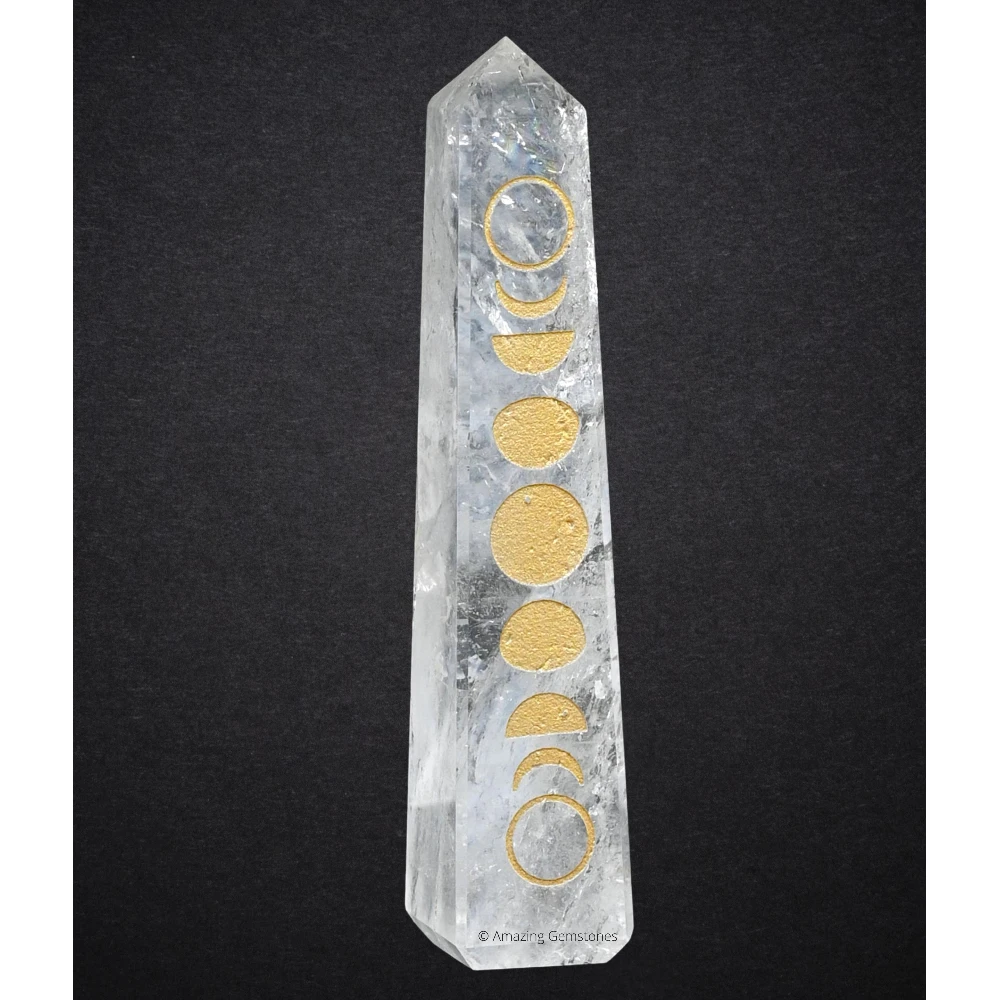 Clear Quartz Tower (4" - 5" Inch (Engraved))