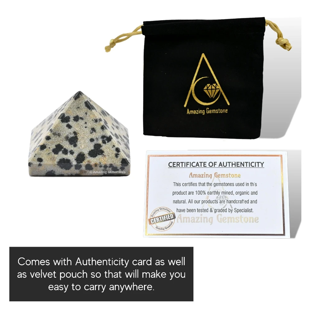 Dalmatian Jasper Pyramid (1 Inch)