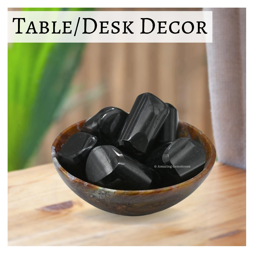 Tumbled Black Tourmaline Stone Crystals (1000+ Carats)