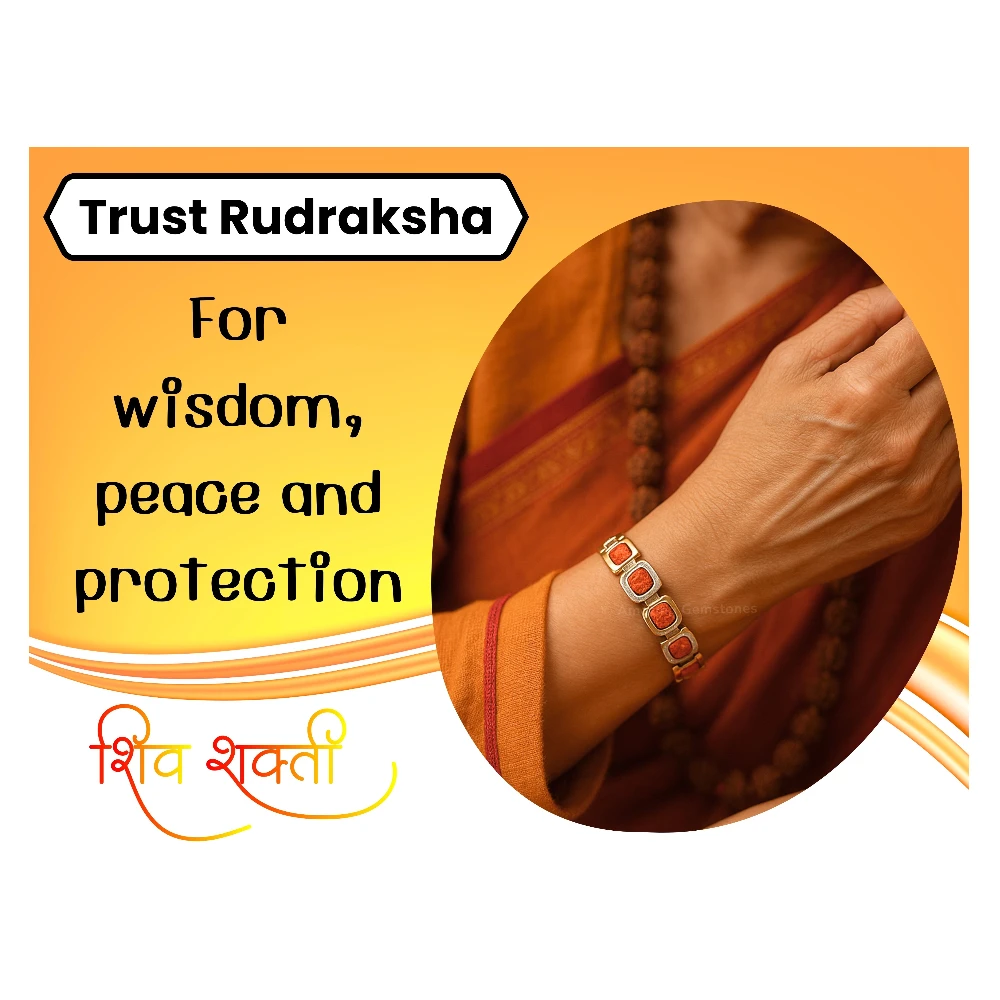 Rudraksha Bracelet - Premium Gold Silver Chain