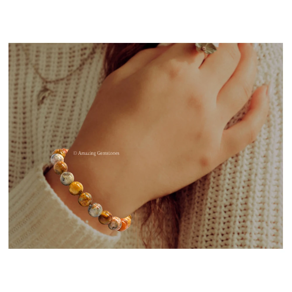 Crazy Lace Agate Bracelet (Strechable)