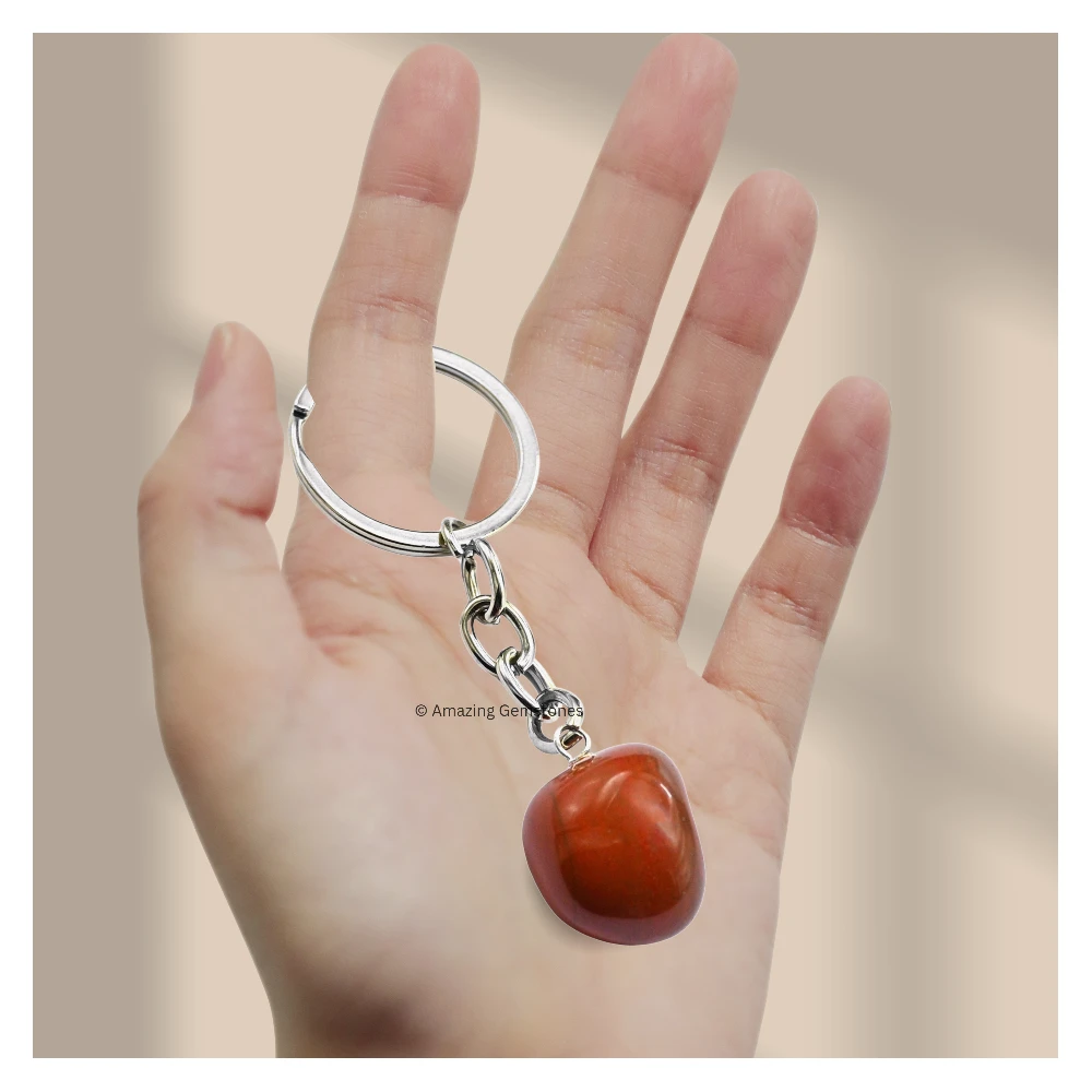 Red Jasper Keychain Keys Holder (Tumble)