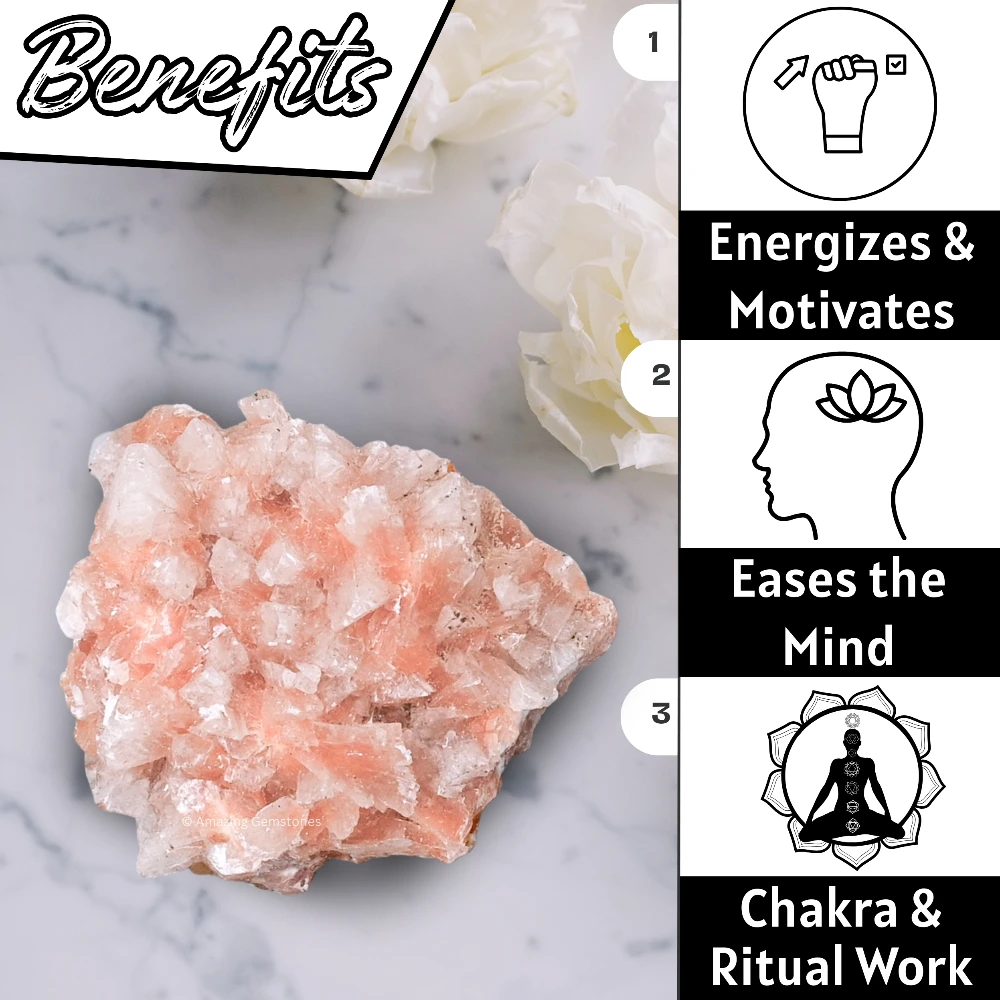 Pink Heulandite Crystal Mineral Specimen (Small)