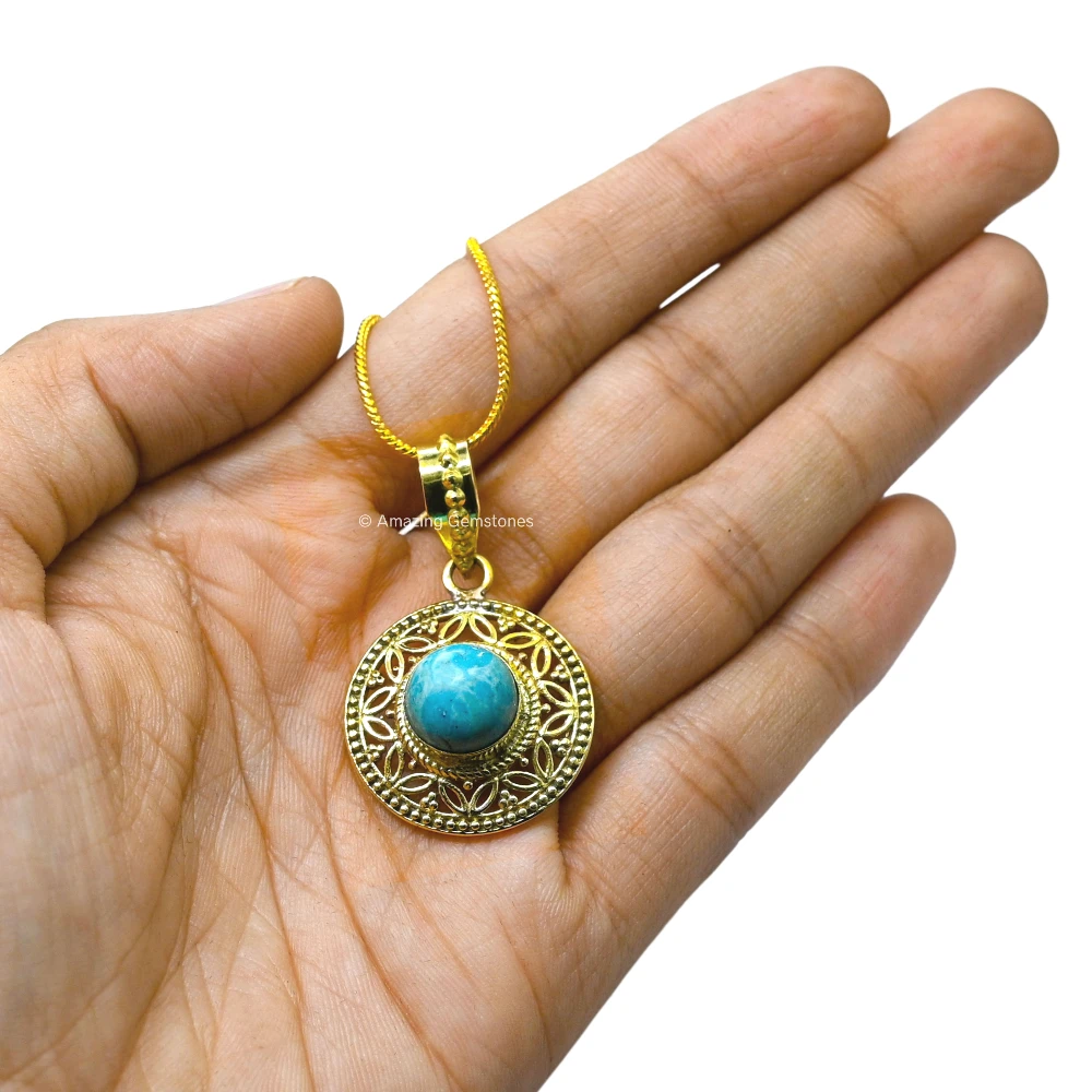 Turquoise Bead Necklace Premium