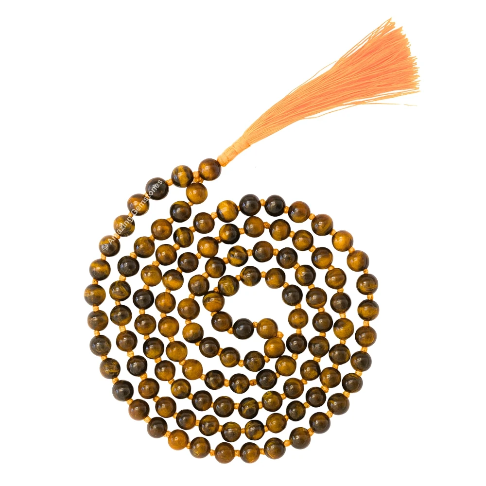 Tiger Eye Japa Mala (Hand Knotted)