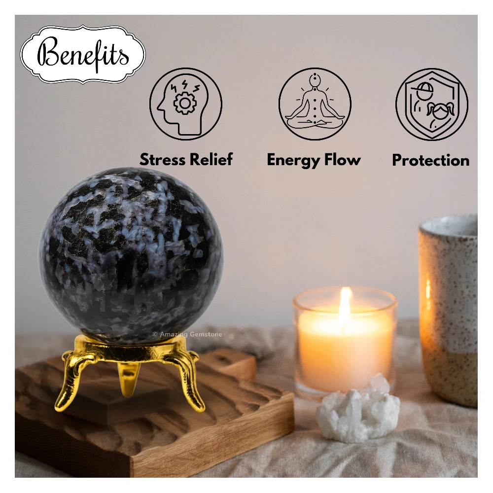 Indigo Gabbro Sphere (1.5 Inch)