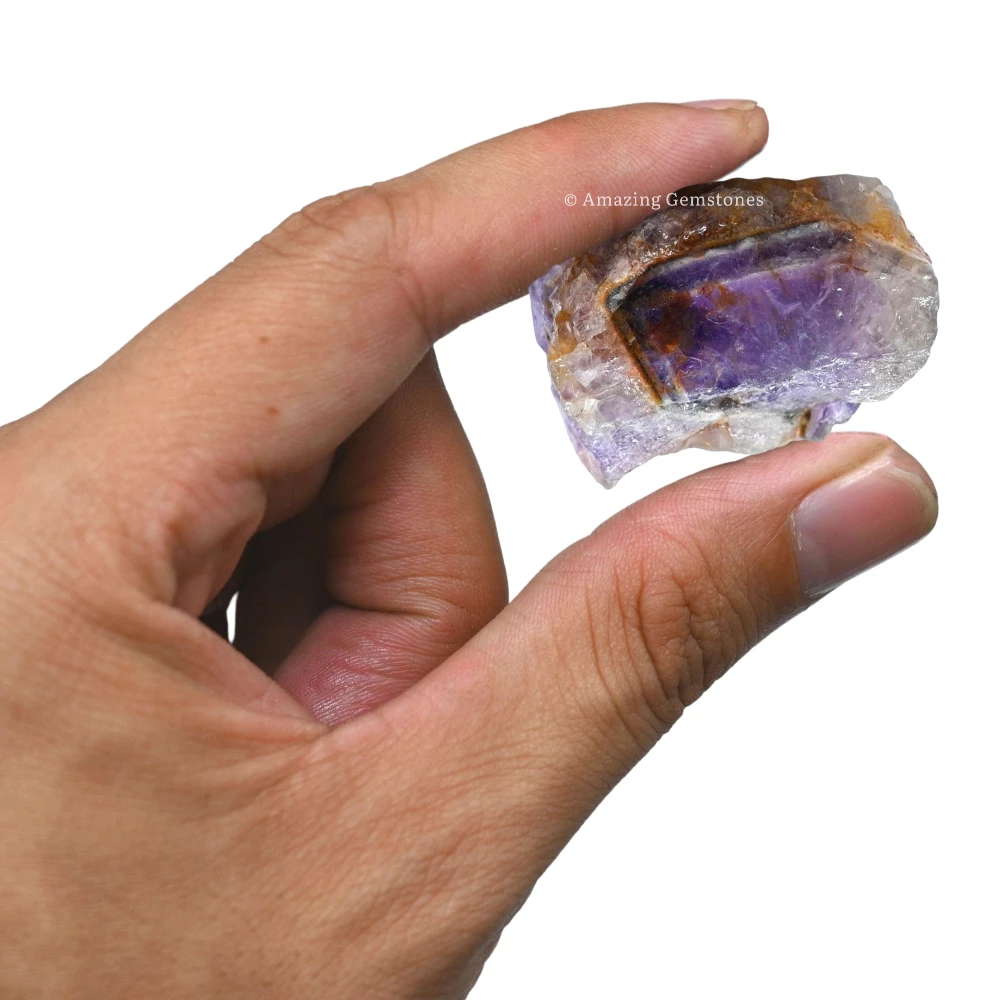 Amethyst Chevron Raw Crystals (5 Pieces)