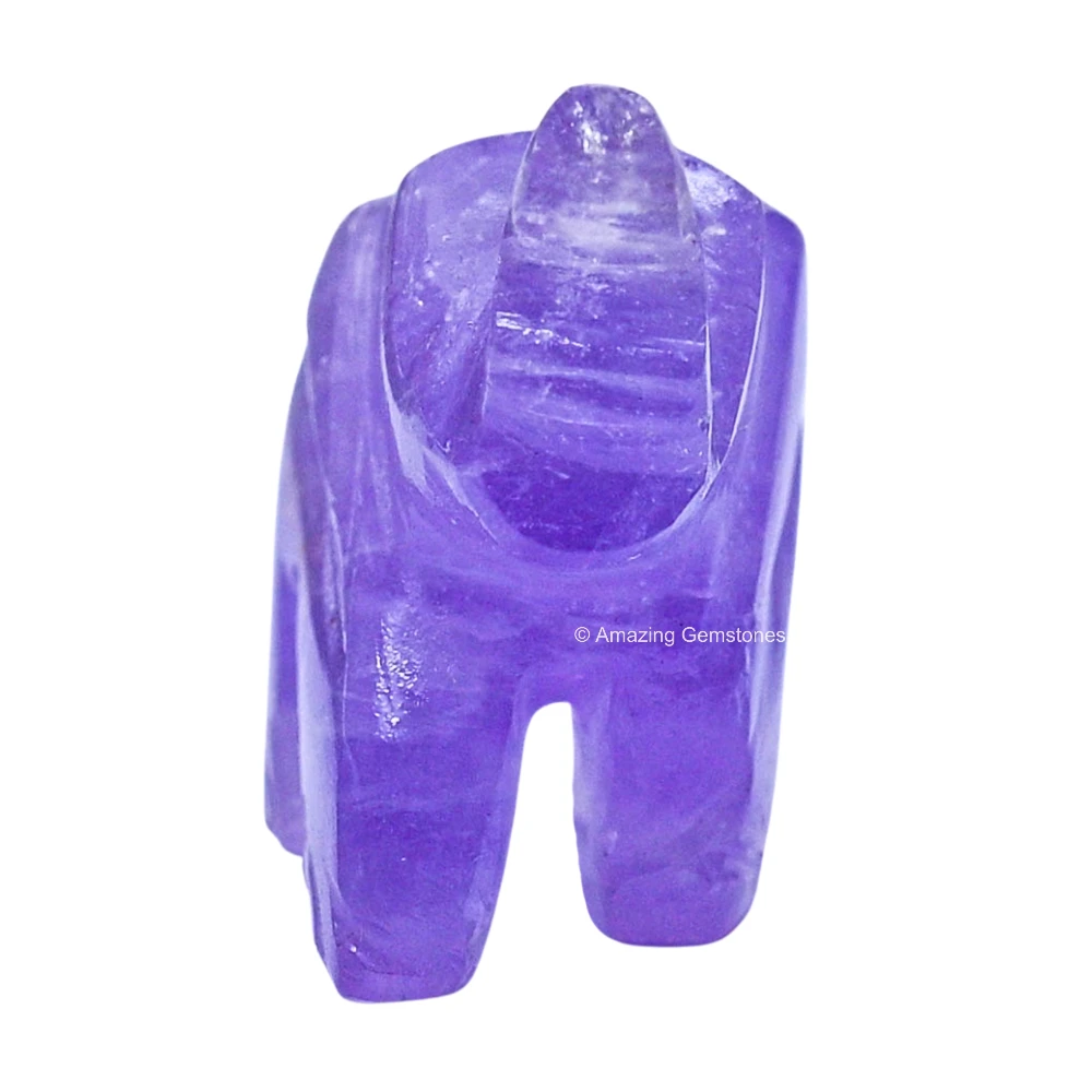 Amethyst Mini Elephant Crystal Figurine