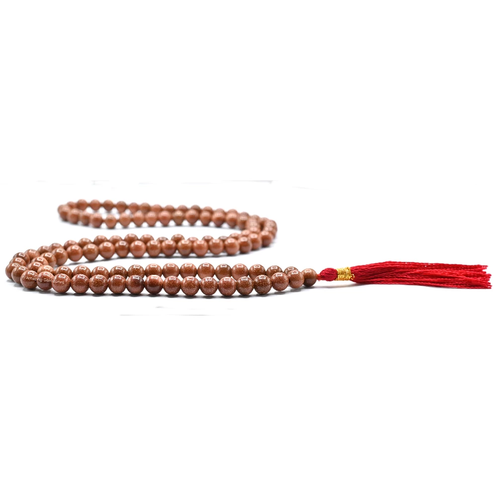 Red Goldstone Mala (Without Knot)